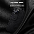 Miniatyrbillede 4 af 5: iPhone 13 Pro Max - NILLKIN Qin CamShield Læder Etui - Sort