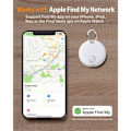 Pikkukuva 2 / 5: Matkatavaroiden paikannin, yhteensopiva Apple Find My:n kanssa (vain iOS), avainten, matkatavaroiden, matkalaukkujen, lompakon etsijä, IP67 vedenpitävä, 2 kpl