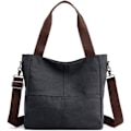 Miniatyrbillede 1 af 3: Dame Liten Canvas Tote Skuldertaske Arbejdstaske Rejsetaske