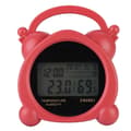 Elektronisk digital inomhus Fahrenheit/Celsius termometer hygrometer med väckarklocka (rosa)[co]