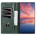 Miniatyrbillede 2 af 5: AZNS Samsung Galaxy S23 Ultra Flip Læder Etui Grøn