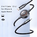 Miniatyrbild 3 av 5: MCDODO 1,5m 36W 2-i-1 Kabel Med Apple Watch Laddare Svart