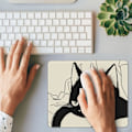 Miniatyrbilde 5 av 5: Rolig musematte firkantet søt musematte for trådløs mus liten kontor-datamaskin musematte spill for sidebord bærbar datamaskin (sovende katt)