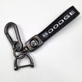 Personalized Metal Logo Keychain - Leather Keychain for Men Dodg Dodg Dodg Dodge Gunmetal Hardware