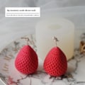 Miniatyrbillede 1 af 5: Lysforme lys stearinlys DIY støbeforme i silikoneform MJ13 enkelthul stor jordbær