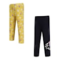 Miniatyrbilde 1 av 5: Regatta Barn/Barn Greta Gris Leggings (2-pakning) 5 Maize Yellow/Navy 5-6 år