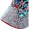 Miniatyrbillede 5 af 5: Kvinde Baseball Cap Sommerfugl Snapback Rhinestone Solhatte Justerbar Denim Hat Sparkle Bling Bomuld Solhat Til Piger Rød