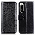 Miniatyrbillede 1 af 5: Sony Xperia 5 IV Etui Crazy Horse Læder Sort