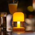 Pikkukuva 3 / 5: Sivupöytävalaisin Auringonlasku Yövalo eativ USB Ladattava Sieni Oranssi Onesize