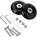 Miniatyrbillede 1 af 5: 2 stk. kufferthjul udskiftning hjullejer reparation til bagagekuffert 70×24mm, sort