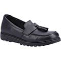 Miniatyrbilde 1 av 5: Hush Puppies Faye skinnskoletsko for jenter 1 UK barn svart Black 1 UK Child