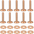 Miniatyrbild 1 av 5: 10 set koppar nitar och grader, 10x3,3x21mm massiva läder koppar nitfäste för läder DIY hantverkstillbehör, koppar ton
