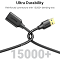 Miniatyrbillede 5 af 5: UGREEN 1m USB-A Han – Hun Forlænger Sort