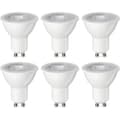 LED GU10 Spotlight Lampa, Varmvit, Ej Dimbar - 6-pack