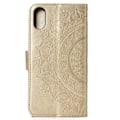 Miniatyrbilde 3 av 5: iPhone XR - Mandala Lommeboketui - Gull Gold Gull