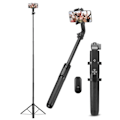 Miniatyrbillede 1 af 4: Spigen 161 cm MagSafe Bluetooth Selfiestick Tripod Sort