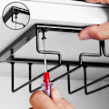 Miniatyrbilde 3 av 4: Vinglassholder hengende vinglassholder begerholder vinglassholder 5 skinner