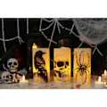 Miniatyrbild 2 av 5: Halloween Flameless Candles, Battery Operated Real Wax LED Candles with Raven, Spider, Spiderweb and Skull for Halloween Decoration