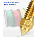 Miniatyrbild 2 av 5: 10 st Fit For Elegooneptune 4 Seriesmunstycken 3d-skrivardelar Högtemperatur 0,4 mmmunstycken Kit Fit