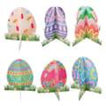 Easter Party Supplies Paper Egg Ornaments for Spring Decorations 6 Pcs
