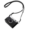 For FUJIFILM instax mini Evo Full Body Camera Genuine Leather Case Bag with Strap Svart