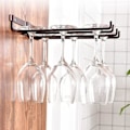 Miniatyrbilde 4 av 5: Vinglassholder, Vinglassstativ for Under Skap, Vinglasshylle, Med Skruer, Rommer To Rader Vin