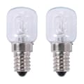 2x E14 Højtemperatur Glødepære 500 Grader 25W Halogen Boble Ovnpære E14 250V 25W Quartz Glødepære