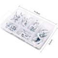Miniatyrbillede 2 af 5: Skru-i-øje-kroge 70 stk Acsergery Hvide Loftkroge Kroge Stål Plastbelagt Loftgave