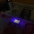 Miniatyrbillede 4 af 4: 40x Forstørrelse Metal Foldbar Lup Med LED & UV Lys Forstørrelsesglas