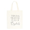 Miniatyrbild 1 av 2: Something Different Full Of Crystals Bomull Tote Bag One Size Svart/Vit One Size