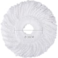 Miniatyrbillede 2 af 5: 6 stk. moppehovederstatning, spin moppehovederstatning, mikrofiber spin moppehoveder, nem rengøring, rund form, standardstørrelse