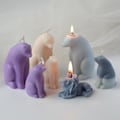 Miniatyrbillede 5 af 5: Lysforme lys stearinlys DIY støbeforme i silikoneform LZ22014 lille isbjørn