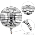 Miniatyrbillede 2 af 4: Discokugle Balloner 20 Stykker 22 Tommer 4d Disco Balloner Store Sølv Laser Folie Ballon Metalli