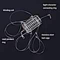 Miniatyrbild 3 av 5: 1 pcs Crab Trap with Multiple Hooks; Reusable Bait Cage for Outdoor Crabs, Shrimp, and Lobster