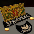 Miniatyrbillede 3 af 5: 2/4 stk. Træ Tarotkortstativ til Heksedivination Værktøj Display Guld 9