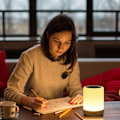 Miniatyrbilde 1 av 3: LED Nattlampe, USB Oppladbar Smart Sengelampe Bærbar Touch Kontroll Design for Barnerom Soverom Camping - Varmhvit