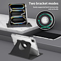 Miniatyrbild 3 av 5: iPad Pro 13 2024 Fodral Hybrid Rotation Pennhållare Svart