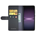 Miniatyrbillede 2 af 5: Sony Xperia 1 V Etui Premium Spaltlæder Sort
