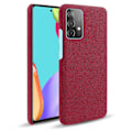 Pikkukuva 1 / 5: Samsung Galaxy A52 / A52s - KSQ Kangaspäällysteinen Tekstuurikuori - Punainen Red Punainen