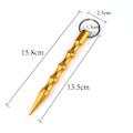 Miniatyrbillede 3 af 4: 6 tommer Aluminium Genopfyldelig Trykknap Taktisk Pen til Udendørs Overlevelse, Beskyttelse og EDC, Guld, 2 stykker