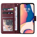 Miniatyrbillede 3 af 5: iPhone 15 Etui Læder Med Snor Vinrød