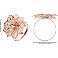 Miniatyrbillede 3 af 5: 24 stk. Servietringe i Legering Udhullet Blomster Ring Servietholder Prydning Eksklusiv Husholdnings Blomster