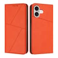 iPhone 17 Skal Läderfodral med Stark Magnet och Frostad Yta Orange