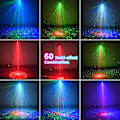 Miniatyrbillede 2 af 5: DJ Disco Scenelys til fester, lydaktiveret laserlys RGB Flash Strobe-projektor med fjernbetjening til jule- og halloweendekorationer