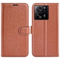 Miniatyrbillede 1 af 5: Xiaomi 13T / 13T Pro Etui Litchi Læder Brun