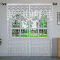 Miniatyrbild 3 av 5: Spetsgardin för dörröppningar, dörröppningsgardin i hippiestil, fönsterpanel, rumsavdelare, väggskåpsgardiner (100×200 cm, vit)