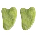 2 st Jade Gua Sha-bräda GuaSha Skrapningsmassageverktyg Ansikte[co]