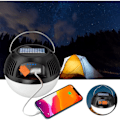 Miniatyrbild 2 av 5: Solcellscampinglampa, USB-uppladdningsbar LED-ficklampa, Vattentätt nödljus, 3 lägen, Utomhustältlampa för strömavbrott