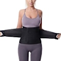 Miniatyrbilde 1 av 5: Postpartum Magebelte - C-seksjon Magebinder Wrap Abdominal Binder For Restitusjon Etter Operasjon - Girdle For Mageplastikk, hw[HK] Black L