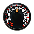 Miniatyrbilde 1 av 5: Mini Rund Diameter 27mm Plast Pointer Grader Celsius Termometre for Hjem Utendørs Bil Husholdnings Temperaturmåler [YJD]